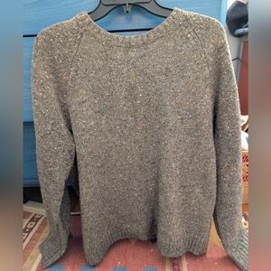 Banana Republic Gray and Brown Knit Sweater